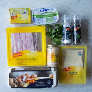 syrová roláda - ingrediencie